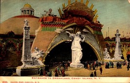Coney Island New York -ENTRANCE To Dreamland C. 1905 Db Postcard BK67 - £4.65 GBP