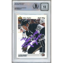 Dave Taylor Los Angeles Kings Signed 1991-92 Upper Deck 270 BGS Gem Auto... - $79.99