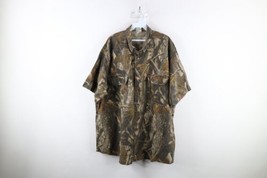 Vtg 90s Woolrich Mens 2XL Faded Realtree Camouflage Short Sleeve Button ... - £47.45 GBP