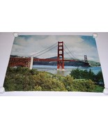 Golden Gate Bridge Lithograph Poster Print No 16A Vintage G.P. 16808 16&quot;... - $754.30 MXN