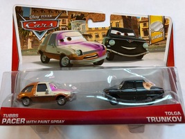 Disney Pixar Cars 2-pack Tubbs Pacer With Paint Spray &amp; Tolga Trunkov - £33.56 GBP