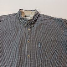 Columbia AM7139 Men's Black & Gray Cotton Plaid Button Down Collar Shirt Sz 2XL image 4