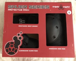 Triple Eight Saver Series Protective Pack Knee Pads Elbow Pads Wrist Guards Sz S - £31.93 GBP
