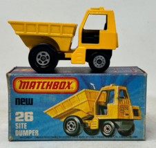 Vintage Matchbox Superfast No. 26 Yellow Site Dumper Truck with Original Box - £15.80 GBP