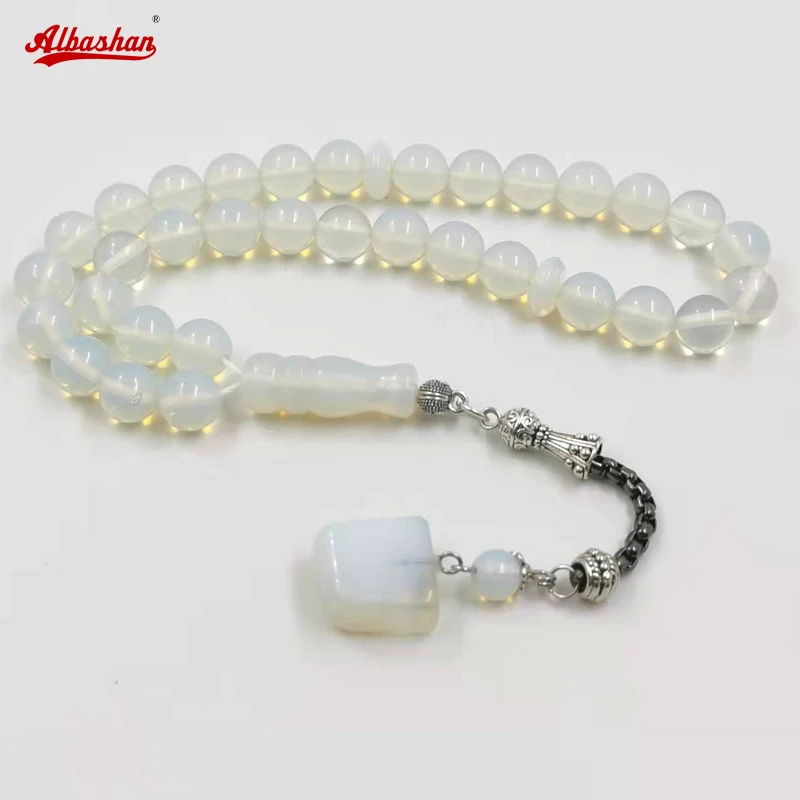 Tasbih Opal stone Muslim misbaha islamic 33 prayer beads arabia fashion accessor - £53.05 GBP