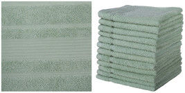 12 Pack Teal Green Color Ultra Super Soft Luxury Turkish 100% Cotton Washcloths - £44.75 GBP
