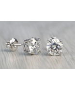 1.20CT Lab Created Trending HPHT VVS-VS White Gold 14K White Gold Push B... - €497,55 EUR+