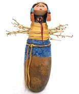 Native American Style MAIDEN STICK CARRIER GOURD FIGURE, 10&quot; x 9&quot;, Rober... - £546.48 GBP