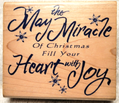 May The Miracle Of Christmas Rubber Stamp, Inkadinkado 9561-X - VTG NEW - £6.30 GBP