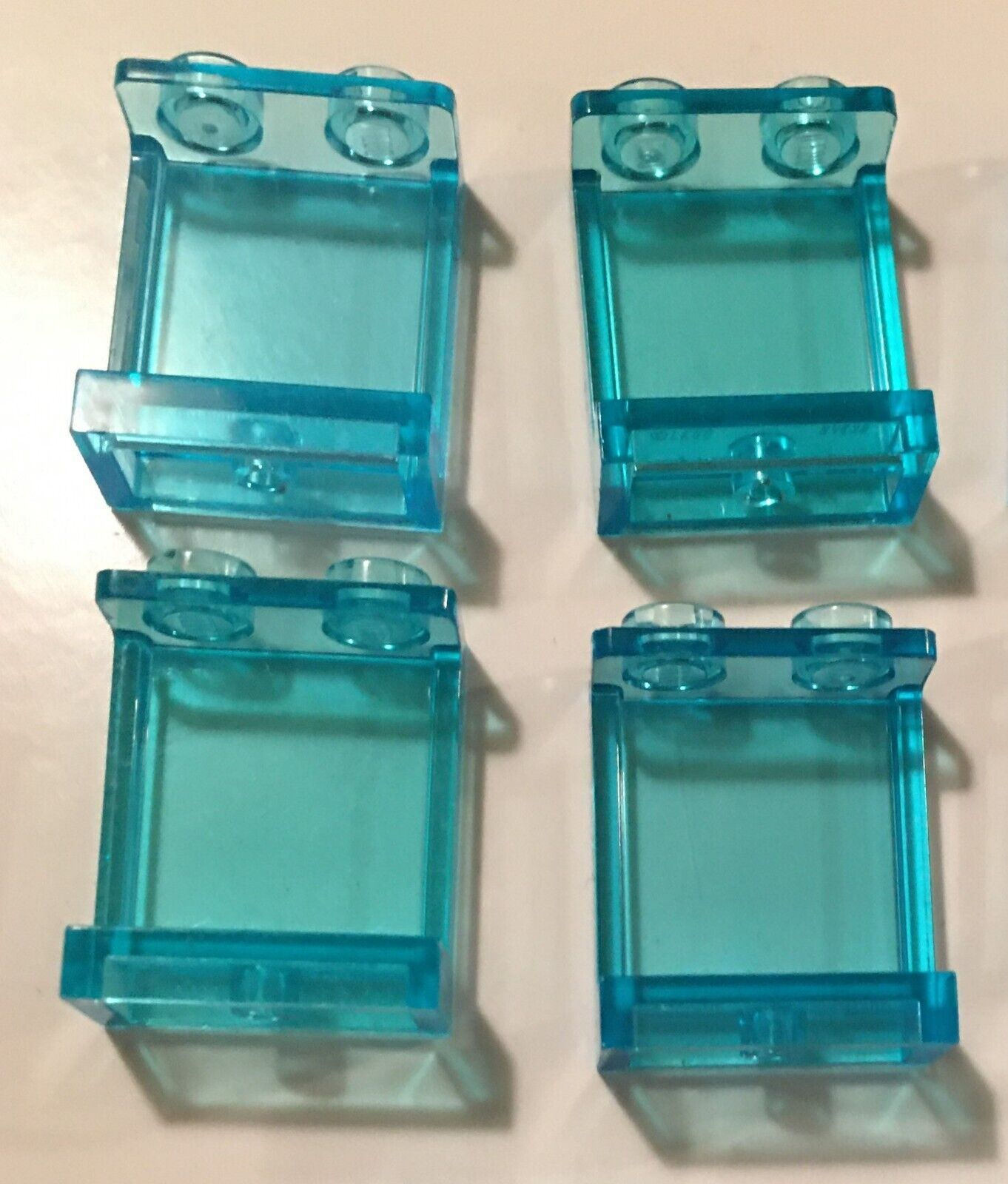 Lego 87552 Trans Light Blue Window Panel 1x2x2 with Side Supports - 4 Pc... - $3.79