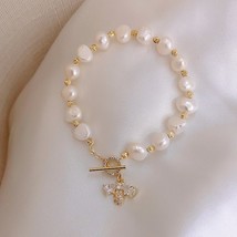 Korea hot Fashion Jewelry High-end Natural Baroque Shaped Freshwater Pearl Brace - £10.50 GBP