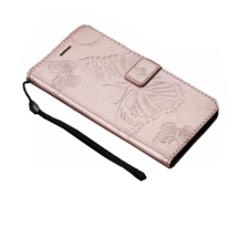 Anymob Xiaomi Redmi Pink Wrist Chain Case Butterfly Pattern Soft Leather Case - $26.90