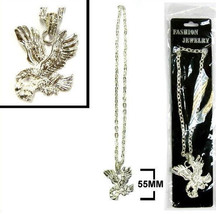 Heavy Bling Eagle Necklace Costume Jewelry Hiphop JL402 Silver Novelty Chain New - £5.24 GBP