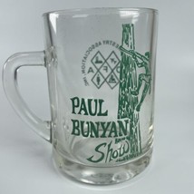 Ohio Forestry Assn OFA Paul Bunyan Lumberjack Logging Show VTG Heavy Glass Mug - £19.26 GBP