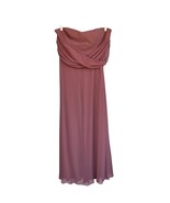Birdy Grey Pink Bridesmaid Dress Matching Bow Tie Set Large Elegant Form... - $22.49