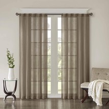 Madison Park Harper 84&quot; W x 95&quot; L Window Panel Curtain Taupe 2 Set MP40-... - £19.67 GBP