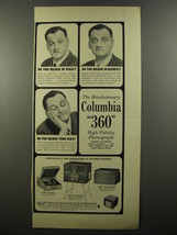 1954 Columbia 360 High Fidelity Phonograph Advertisement - Art Carney - £14.74 GBP