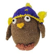 Handmade Melange Collection Alpaca Wool Knit Owl Plush Toy Peru 3.5&quot; - $17.99