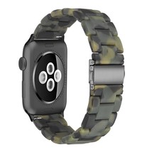 Resin Watch strap for Apple Watch Band  dumb army green  For 38mm 40mm 41mm - £13.53 GBP