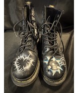 Dr. Martens 1460 Combat Boots Men’s 6 Women’s 8 Custom Painted Barbed Wi... - $130.29 CAD