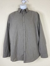 Steel &amp; Jelly London Men Size XL Gray Diamond Button Up Shirt Long Sleeve - £8.53 GBP