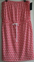 NWT Tommy Hilfiger Strapless Cotton Dress XL 16 18 Anchor Drawstring New - £61.06 GBP