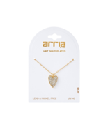 ARRIA BY KISS 14KT GOLD PLATED ELONGATED HEART NECKLACE #JN140 - $5.99