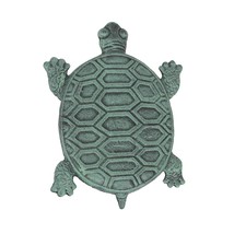 Zeckos Cast Iron Turtle Garden Stepping Stone Step Tile - £24.95 GBP