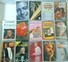 Country Western &amp; Easy Listening 14 Cassette Tapes Robert Goulet, Pavarotti - £4.68 GBP