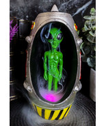 UFO Green Alien In Spaceship Capsule Backflow Incense Burner With LED Li... - £23.90 GBP