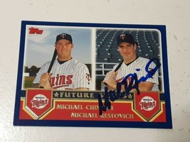 Michael Restovich Minnesota Twins 2002 Topps Autograph Card #329 READ DESCRIP - £6.22 GBP