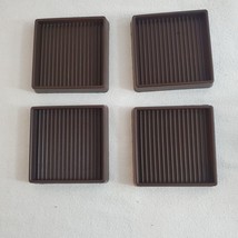 Brown Silicone Drink Coasters Set of 4 Pack Brown Rubber Bar Beer Wine drink - £4.71 GBP