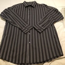 Claiborne Mens Dress Shirt Size M Medium Long Sleeve Button Up  Striped - £12.86 GBP