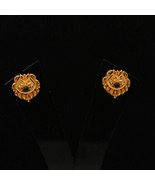 22k Seal Surpassing Gold 2.3cm Circular Barbell Earrings  Aunt Bijoux Je... - £647.78 GBP