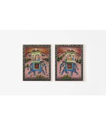 Royal Safari, Set of 2 Miniature Handmade Art Indian Royal Ethnic Folk Painting,