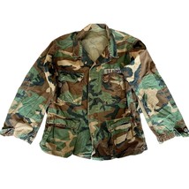 US Army Adult Small Military Camo Jacket Button Coat Green Button Up - £29.53 GBP