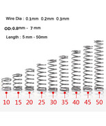 Compression Springs Wire Dia 0.1/0.2/0.3mm OD 0.8mm-7mm 304 Stainless Steel - £2.24 GBP+