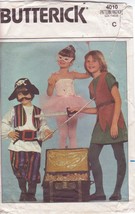 Butterick Pattern 4010 C Size 7 Child&#39;s Costumes Flying Boy Fairy Pirate - £2.35 GBP