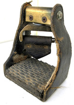 Swivel and Lock Endurance Stirrups Comfort Ride 2.5&quot; Neck 5.5&quot; Wide Leather - $14.80