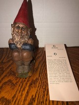 1990 Tom Clark Signed JUSTIN Gnome Figurine With Story Card 5 1/2&quot; Tall - £15.88 GBP