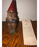 1990 Tom Clark Signed JUSTIN Gnome Figurine With Story Card 5 1/2&quot; Tall - $27.28 CAD