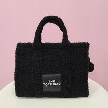 Large Capacity Plush Shoulder Bag Women Brand Portable Fluffy Bag Designer Ladie - £56.22 GBP