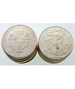 1996 S $1 Argento American Eagle Rollio (20 Pezzi) Alcuni Circolate, Più... - £775.92 GBP