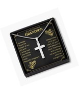 Gift for grandson, Gift from Grandmother, Cross Necklace for - £96.23 GBP