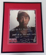 Steven Yeun Signed Framed 11x14 Photo Display w/ Extensive Inscription to School - $148.49