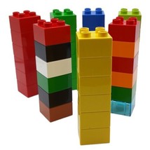 Lego Duplo 2X2 Brick Blocks Lot of 42 Mixed Colors Blue Red Yellow Green - £10.97 GBP
