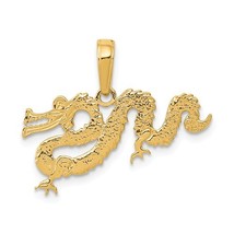 14K Yellow Gold Dragon Pendant - £141.53 GBP