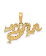14K Yellow Gold Dragon Pendant - £140.80 GBP