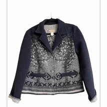 Vintage J. Marco Galleries Button Down Knit Sweater Blazer- M - £23.74 GBP