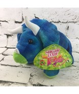 Sugar Loaf Toys Dinosaur Plush Blue Triceratops Stuffed Animal Kellytoy - £9.30 GBP